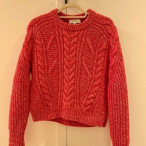 Carven Cable-Knit Crew Neck Sweater
